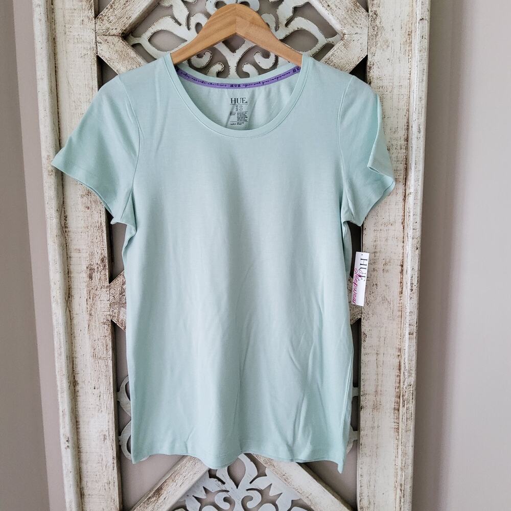 Hue Clean Girl Sleepcore Surf Spray Soft Green Scoop Neck Sleep Shirt Small